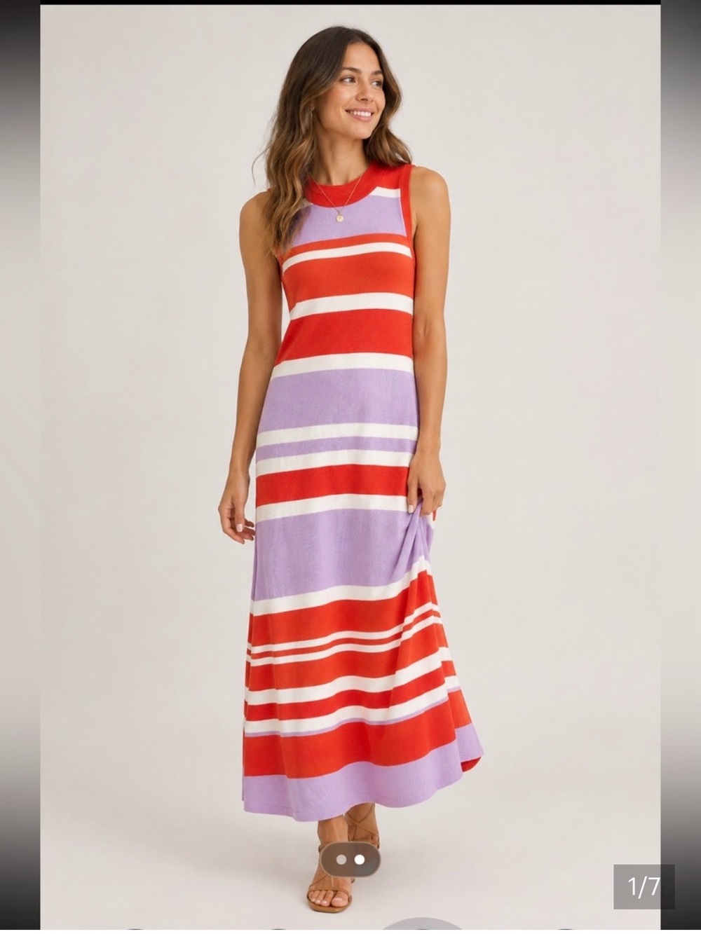 The Drop Striped Sleeveless Maxi Dress Size XS